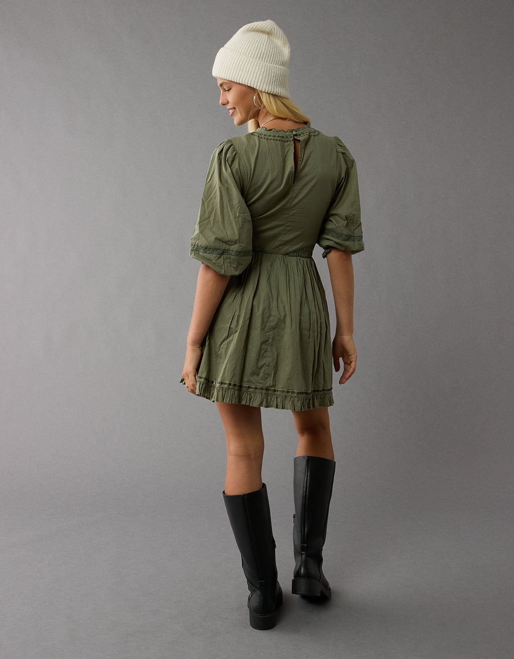 Vestido Bordado en frente Manga Larga Mujer AE - Generico 1399_8045_309_os