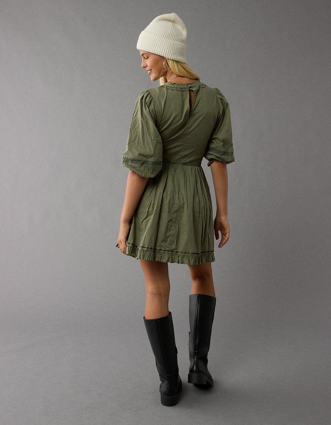 Vestido Bordado en frente Manga Larga Mujer AE - Generico 1399_8045_309_os