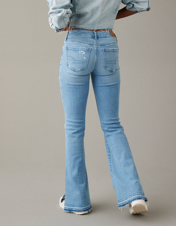 Jean Ae Flare con stretch de tiro bajo - Generico