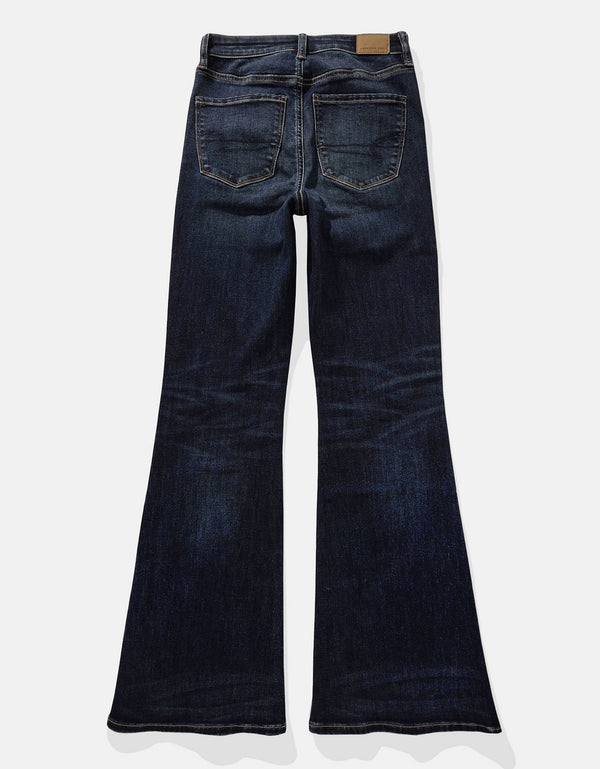 Jean Flare de Tiro Alto Bota Campana Mujer AE - Generico