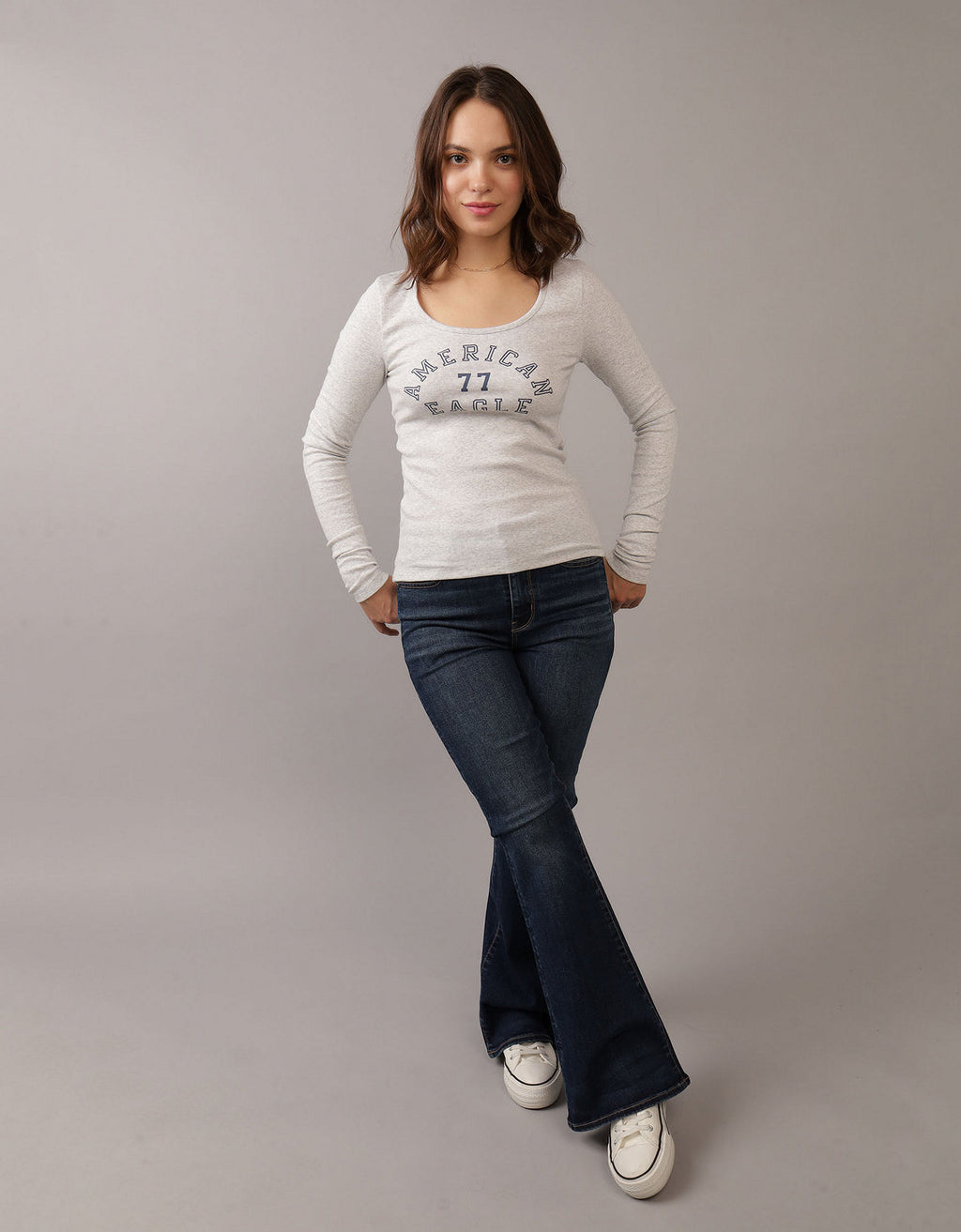 Jean Flare de Tiro Alto Bota Campana Mujer AE - Generico 1436_5289_896_of
