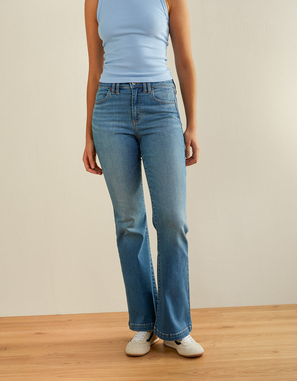 Jean Flare tiro alto Ae - Azul 1436_6275_857_of