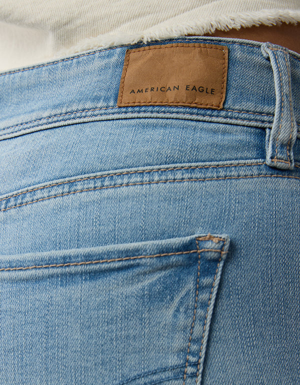 Jean AE de tiro bajo y bota campana para mujer - Azul