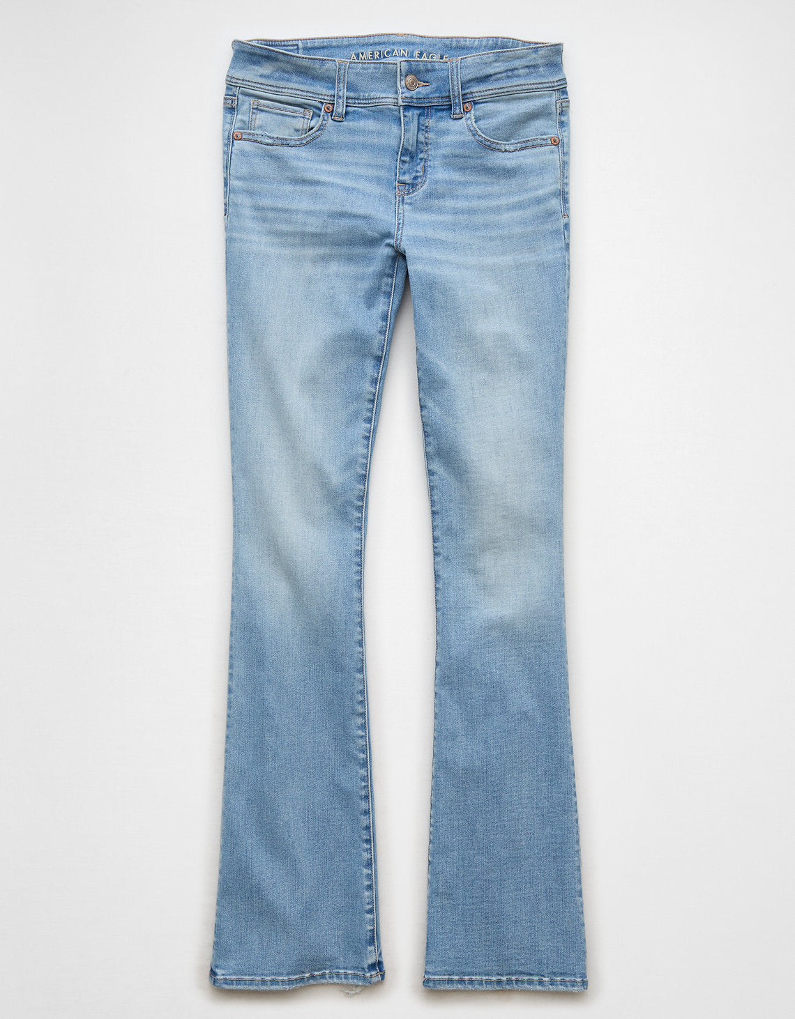 Jean AE de tiro bajo y bota campana para mujer - Azul 1437_5026_433_f