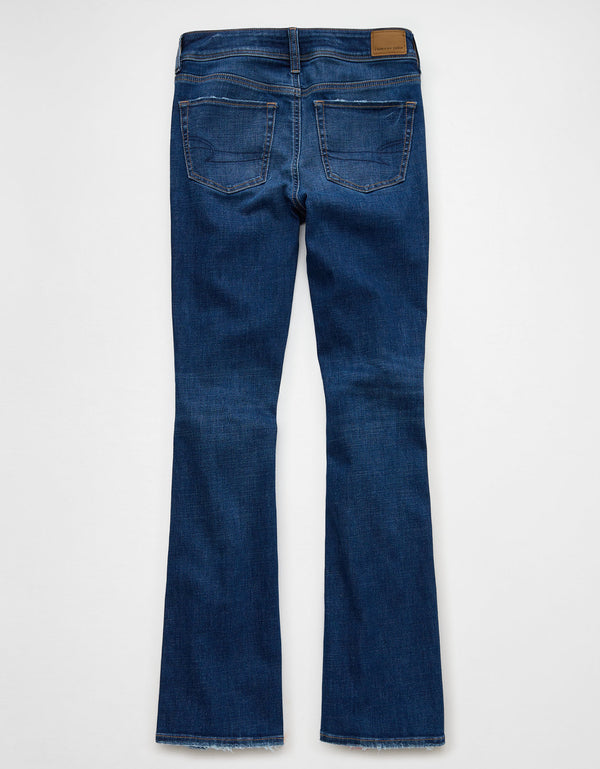 Jean KickBoot Tiro Bajo Bota Campana Mujer AE - Azul
