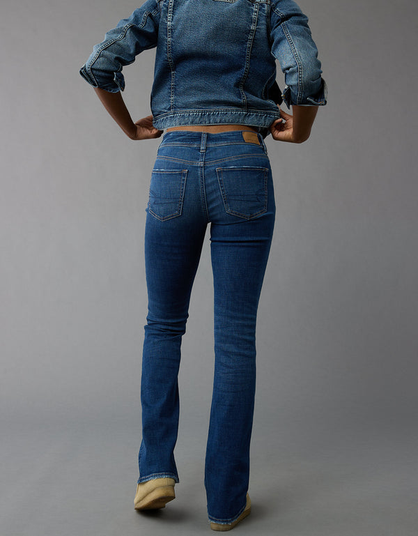 Jean KickBoot Tiro Bajo Bota Campana Mujer AE - Azul