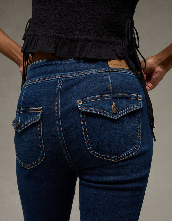 Jean Kick Bootcut de Tiro Bajo Ae - Azul