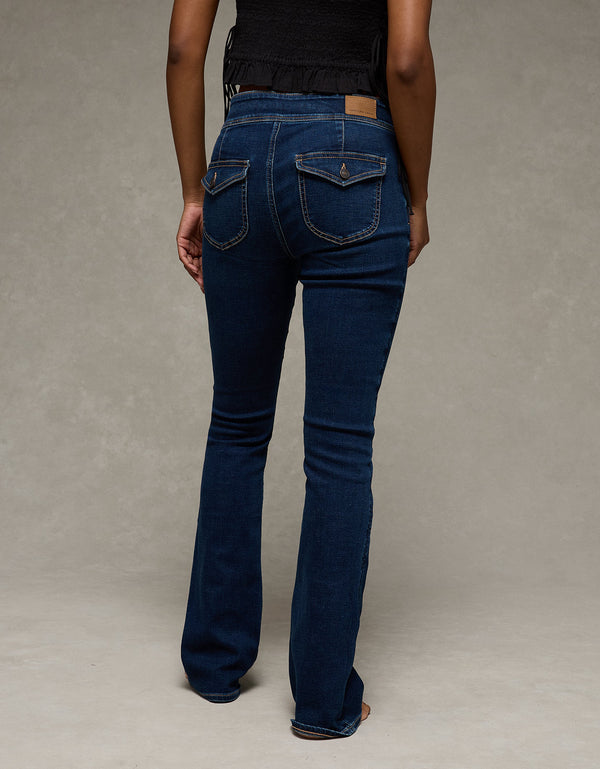 Jean Kick Bootcut de Tiro Bajo Ae - Azul