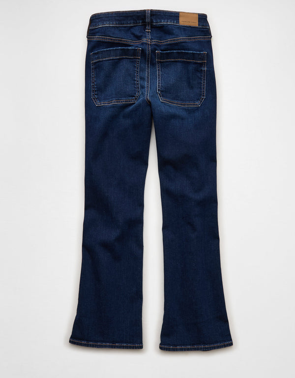 Jean Crop Bootcut Kick de tiro alto Ae Next Level - Azul