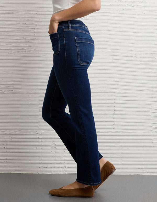 Jean Crop Bootcut Kick de tiro alto Ae Next Level - Azul