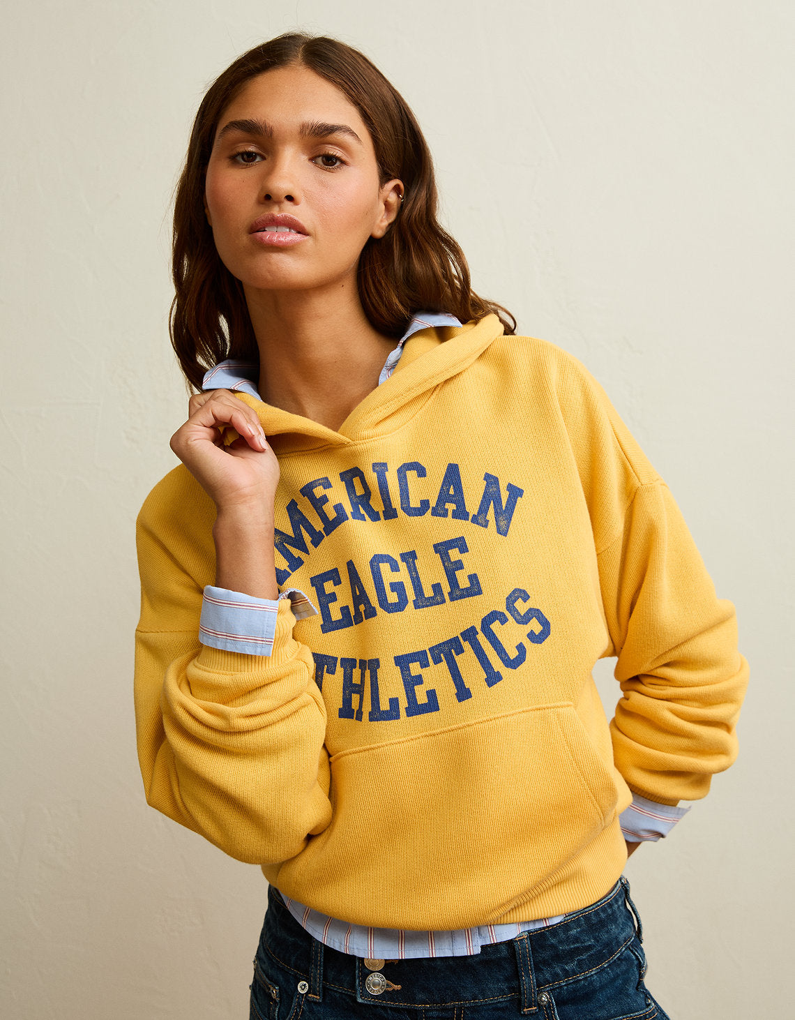 Sudadera con capucha Ae Campus - Amarillo 1453_3275_700_d2