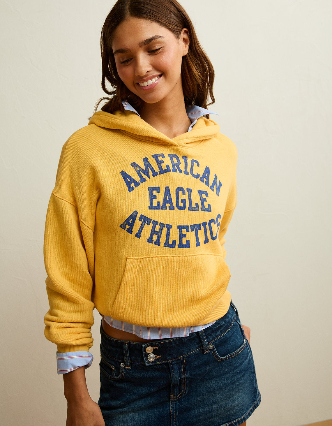 Sudadera con capucha Ae Campus - Amarillo 1453_3275_700_of