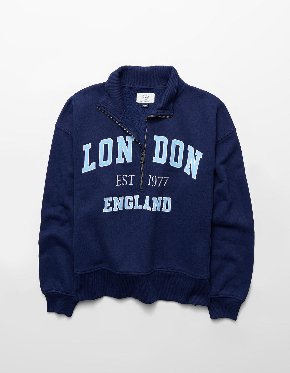 Sudadera de media cremallera de lujo diario Ae. - Azul 1455_3279_448_f