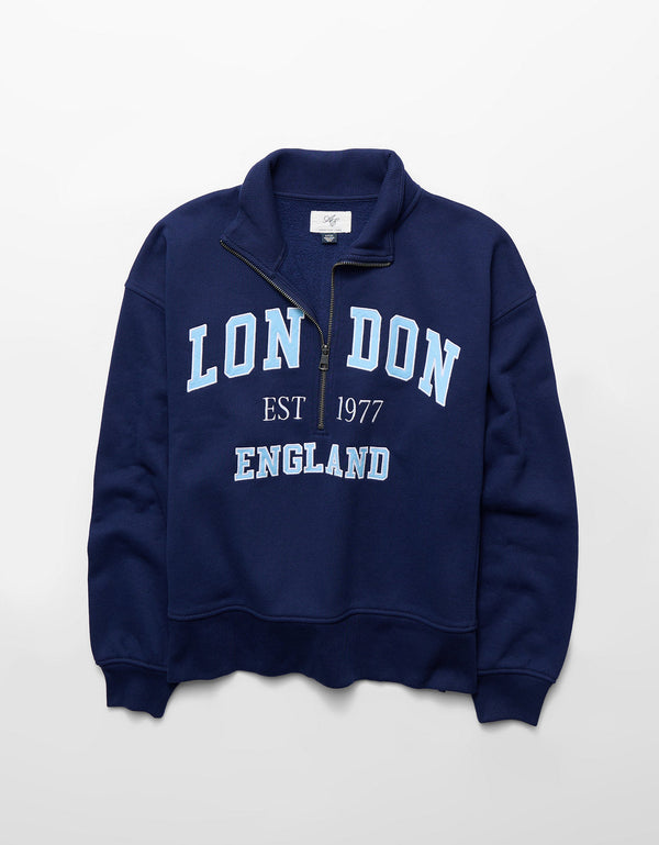 Sudadera de media cremallera de lujo diario Ae. - Azul