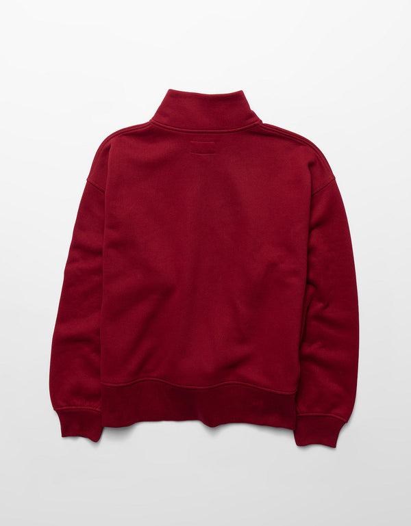 Sudadera de media cremallera de lujo diario Ae. - Vinotinto