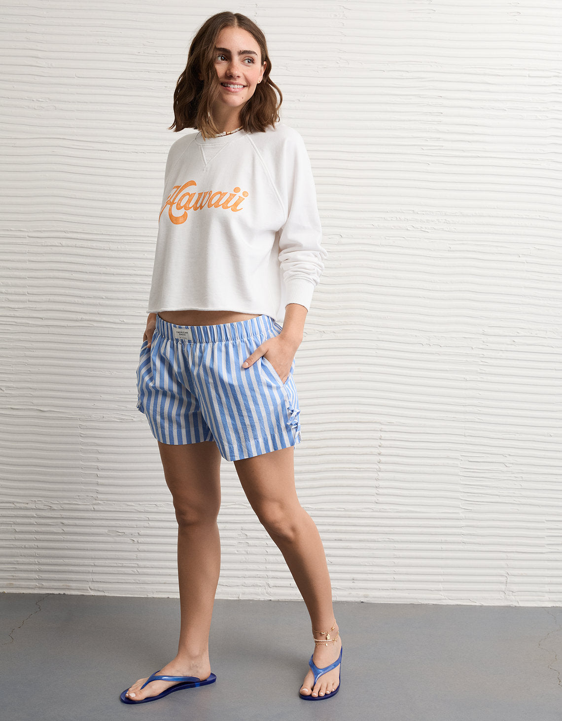 Sudadera Recortada con Corte Ceñido - Blanco 1457_2962_139_os