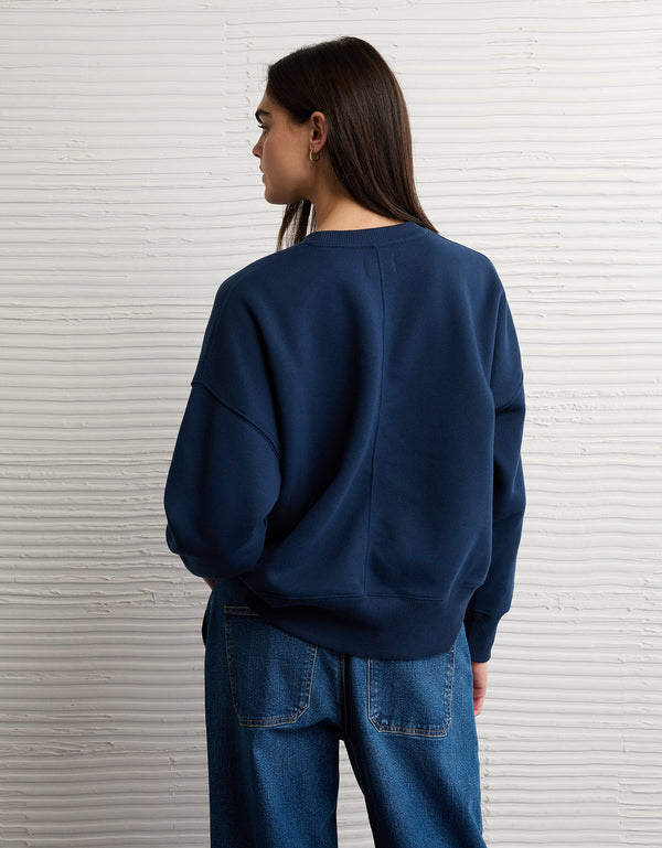 Buzo Oversized cuello redondo Ae - Azul