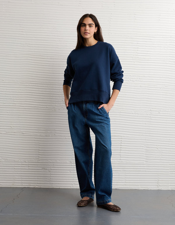 Buzo Oversized cuello redondo Ae - Azul