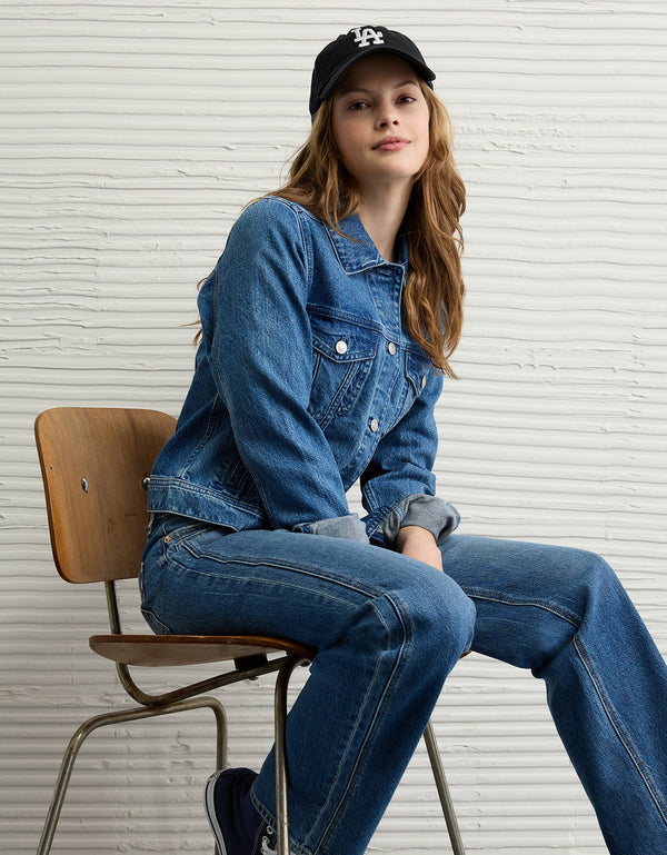 Chaqueta en Denim Clásica Ae - Azul