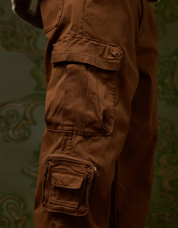 Ae x Tru Kolors Pantalón Cargo - Café