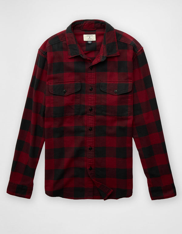 Camisa de franela Ae - Rojo