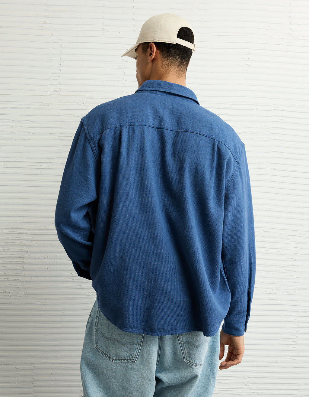 Camisa de Franela Ae - Azul 2151_2895_410_ob