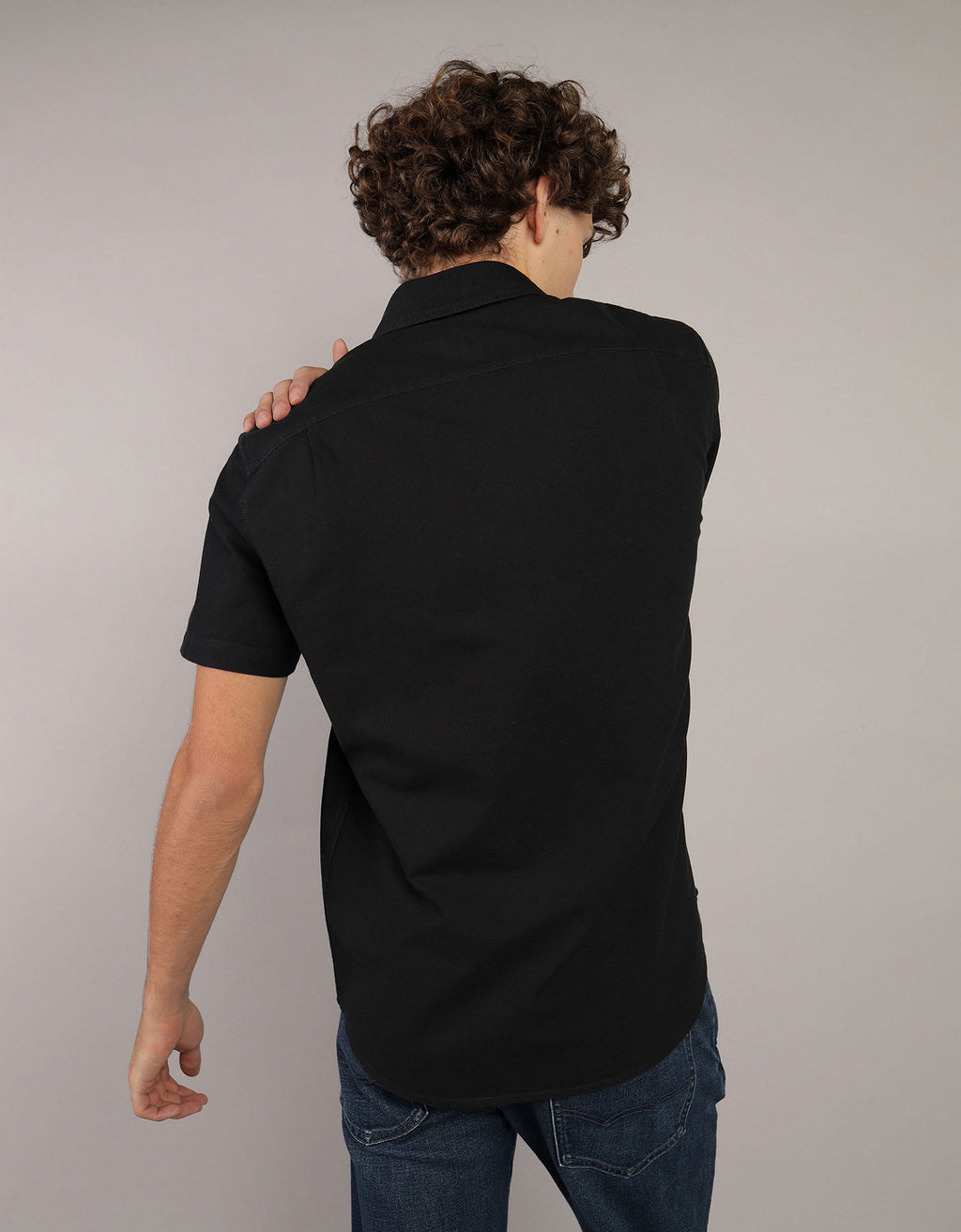 Camisa Manga Corta Ae - Negro 2154_2728_001_ob
