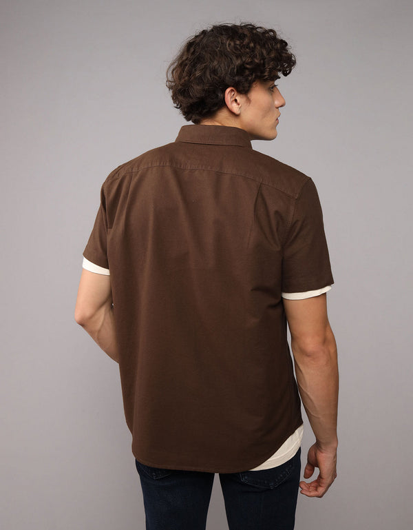 Camisa Manga Corta Ae - Café