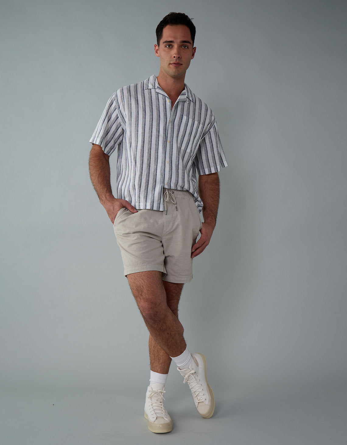 Camisa manga corta con rayas de hombre AE - Generico 2154_2734_106_of