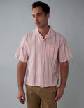 Camisa manga corta con rayas de hombre AE - Rosa 2154_2734_199_of
