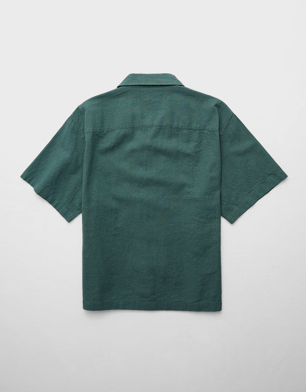 Camisa manga corta con rayas de hombre AE - Verde