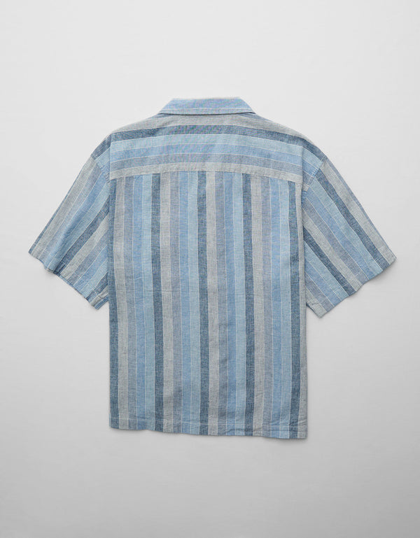 Camisa manga corta con rayas de hombre AE - Generico