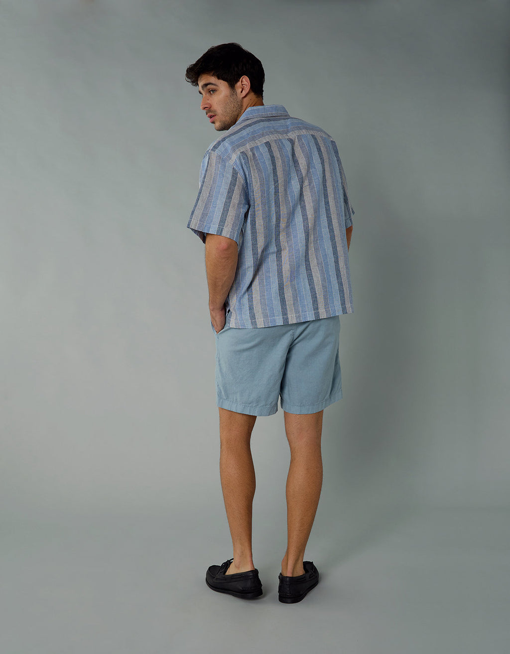 Camisa manga corta con rayas de hombre AE - Generico 2154_2734_494_ob