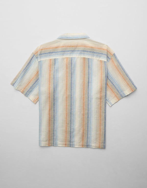 Camisa manga corta con rayas de hombre AE - Generico