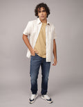 Camisa abotonada junto a la piscina Ae - Caqui 2154_2892_210_of