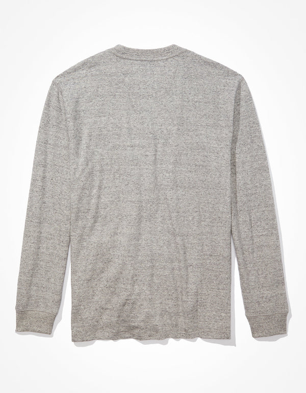 Camiseta icónica Ae Manga larga ultra suave - Gris