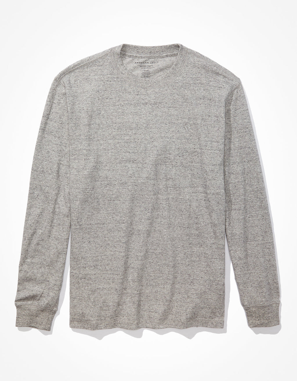 Camiseta icónica Ae Manga larga ultra suave - Gris 2171_2677_006_f