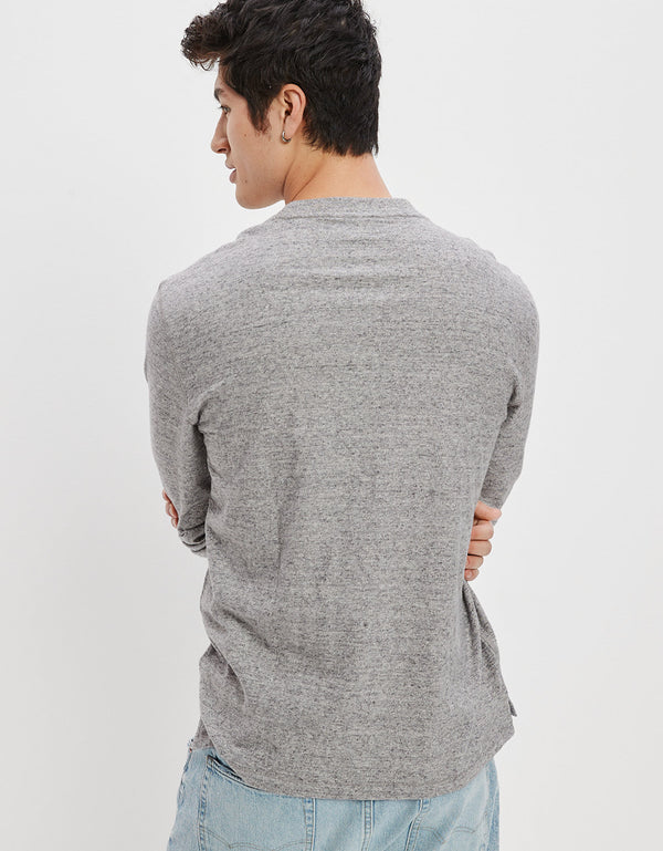 Camiseta icónica Ae Manga larga ultra suave - Gris