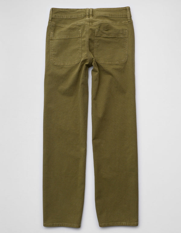 Jean AE Stretch de pierna recta de tiro alto. - Verde