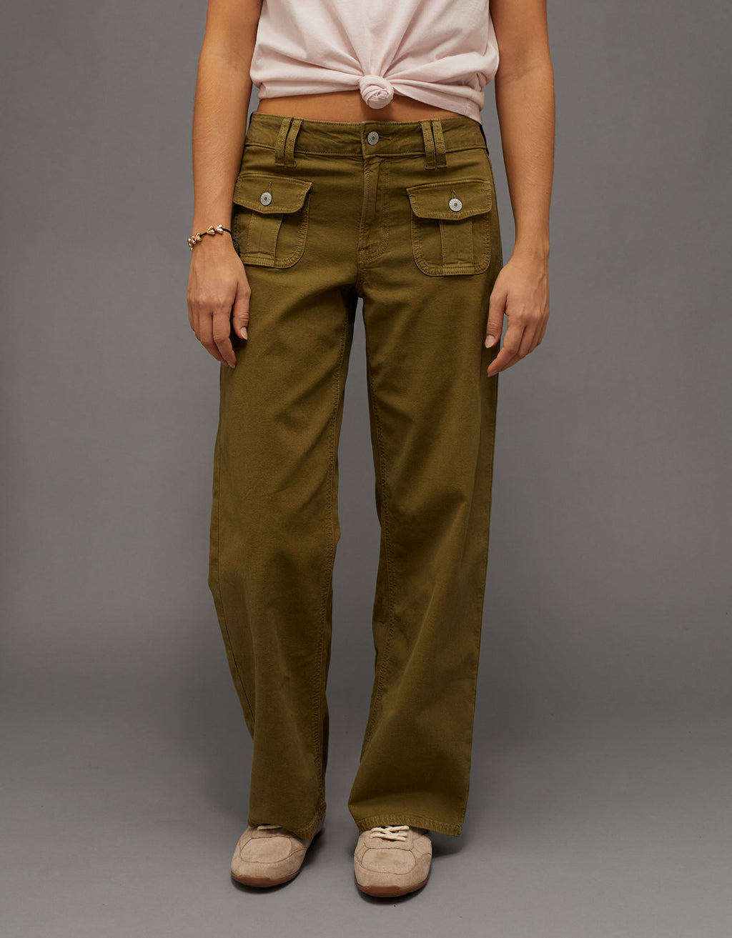 Jean AE Stretch de pierna recta de tiro alto. - Verde 2325_5750_342_of