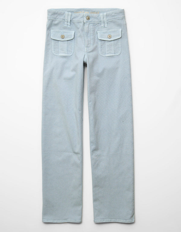Jean AE Stretch de pierna recta de tiro alto. - Azul