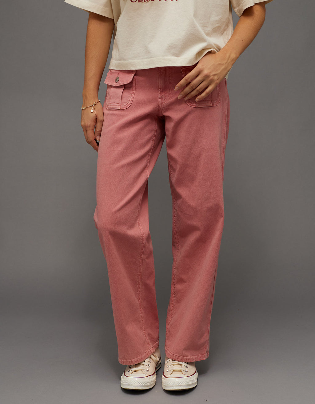 Jean AE Stretch de pierna recta de tiro alto. - Rosa 2325_5750_639_of