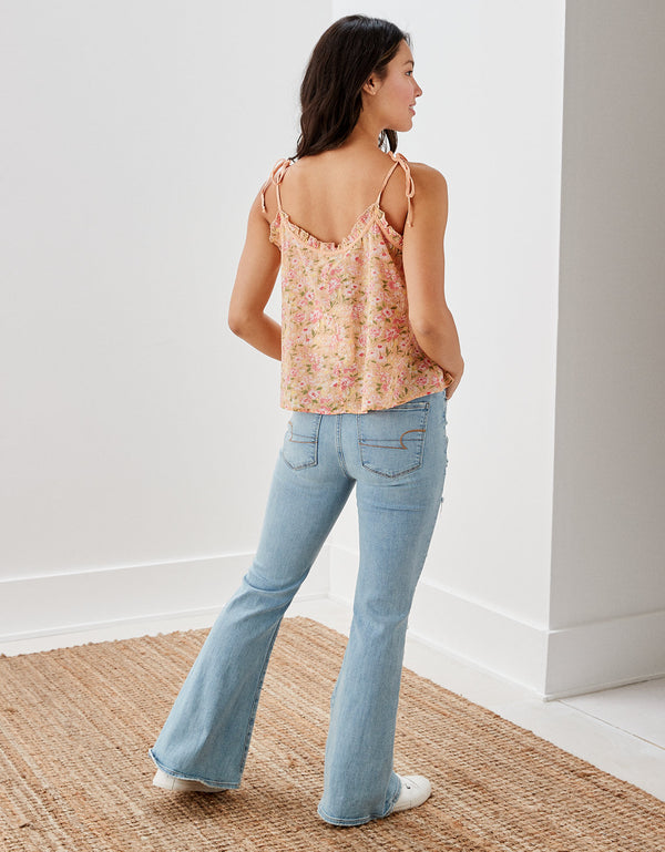 Camisa Babydoll Ae Cuello alto - Naranja