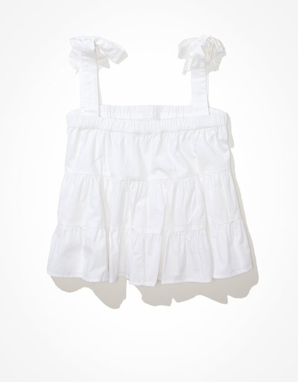 Camiseta AE sin mangas con capas - Blanco