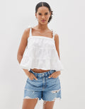 Camiseta AE sin mangas con capas - Blanco 2351_4324_100_of