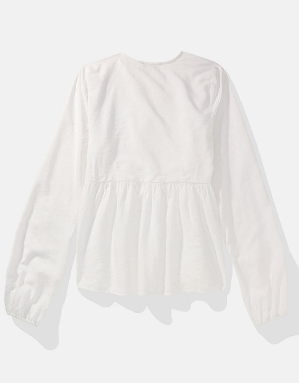 Blusa Ae con nudo al frente - Blanco