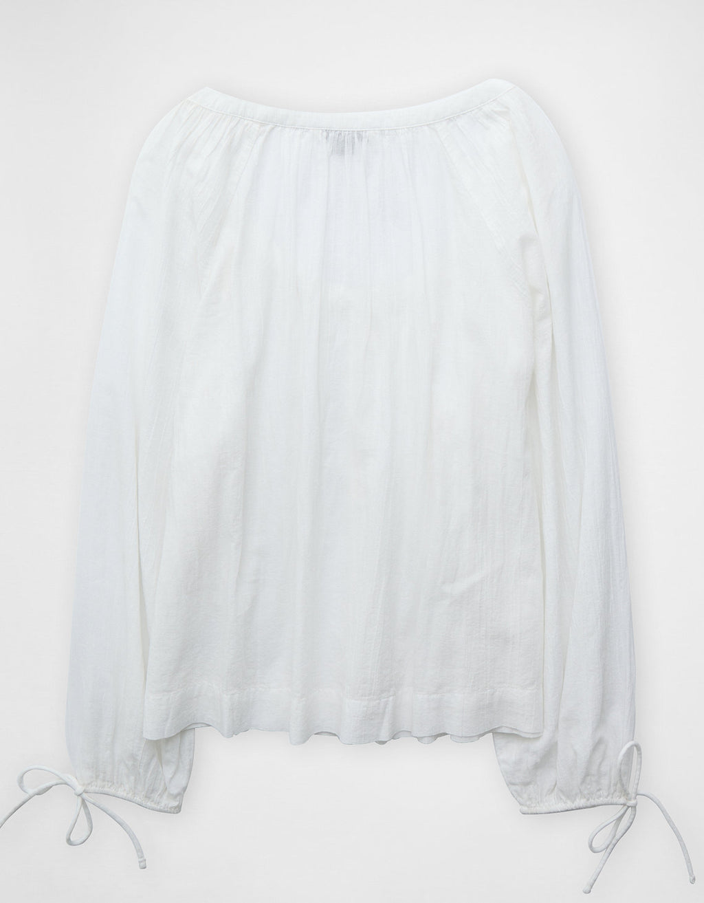 Blusa de Botones con Mangas de Lazo para Mujer - Blanco 2351_6135_100_b