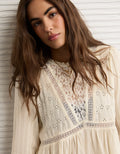 Blusa Babydoll con Cuello en V y Fruncido - Generico 2351_6496_106_of