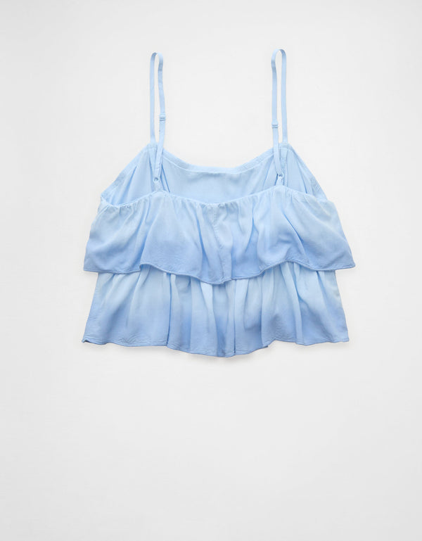 Camiseta de tirantes con teñido degradado por capas - Azul