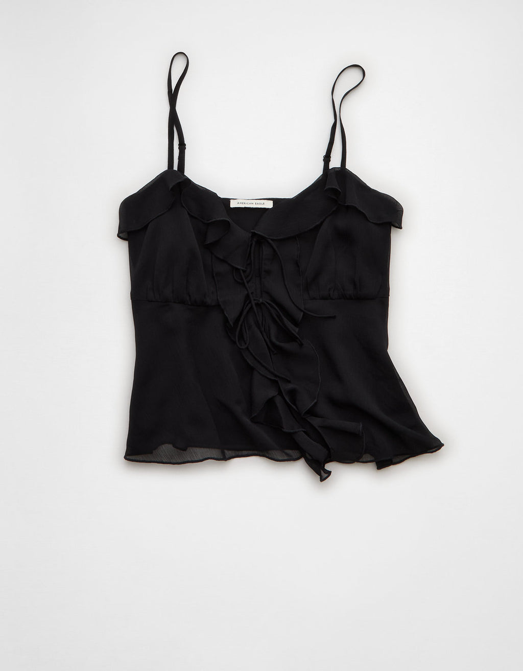 Camiseta sin mangas con volante - Negro 2351_6503_001_f